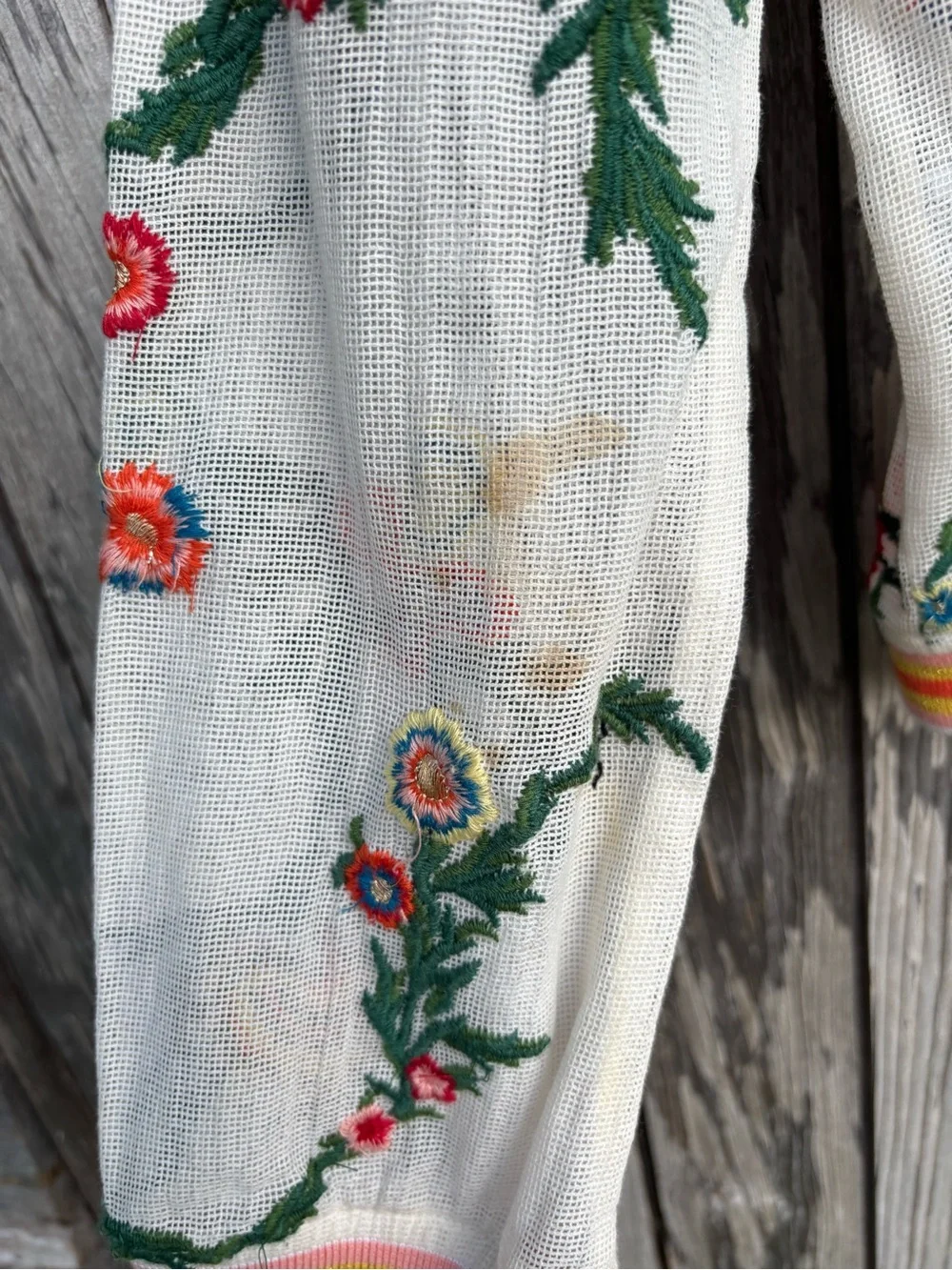 Aratta Silent Journey bohemian mesh jacket embroidered size small - Picture 10 of 10